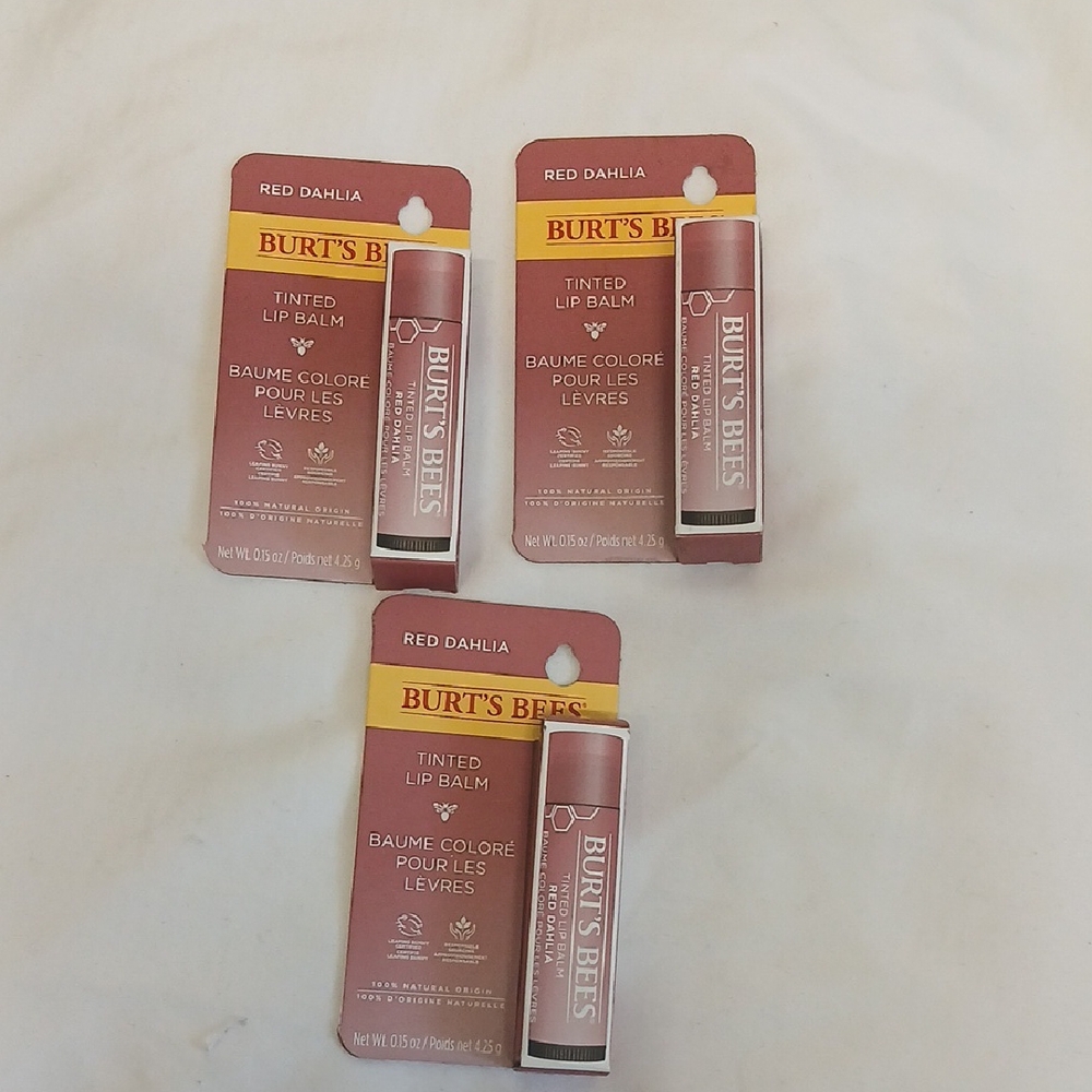 Burt's Bees Red Dahlia Lip Balm Trio